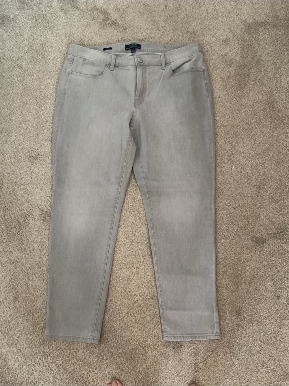 Talbots Gray women’s Jeans with Branded Metal Button 16W